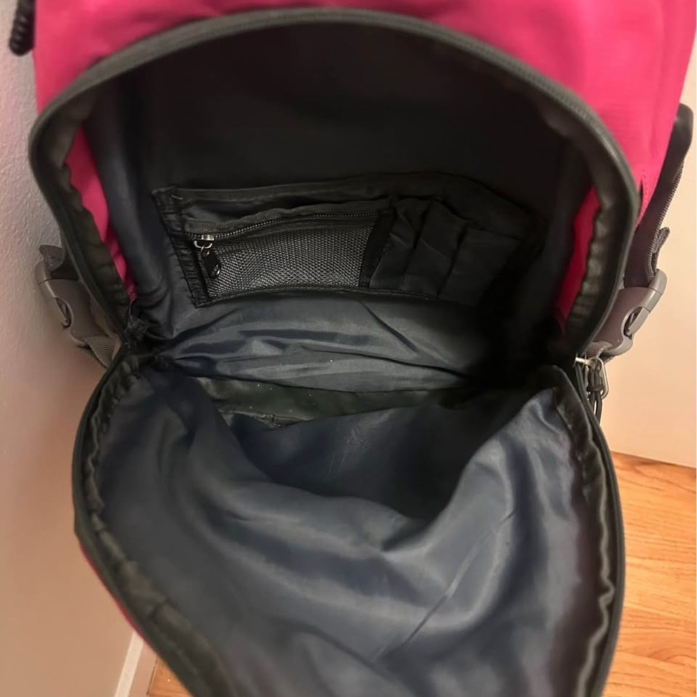 Pink Backpack with Black Accents - Picture 8 of 10